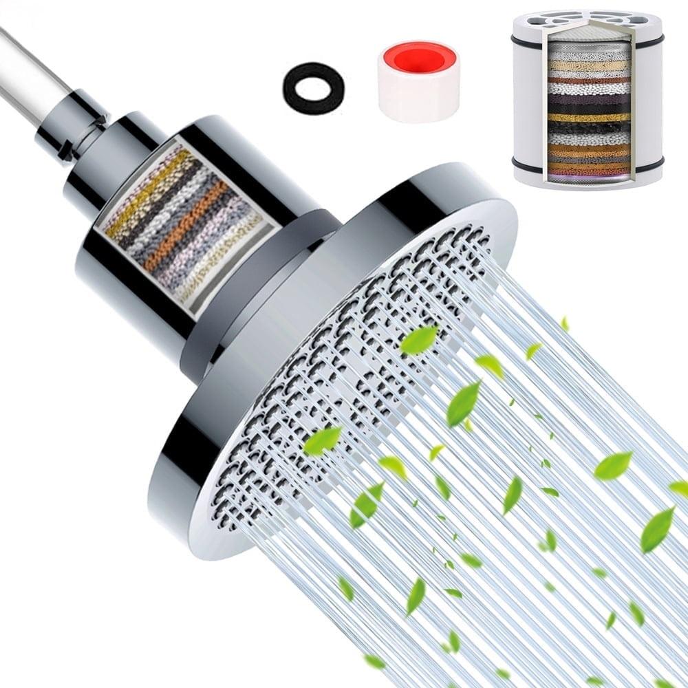 Hard water filtered shower head, 20-stage shower filter, high-pressure rain shower, soft water shower head, reduces dry and itchy skin and hair