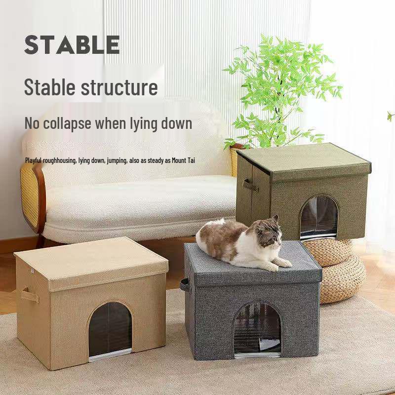 Portable Summer Cooling Nest for Cats & Dogs - Foldable, Air-Conditioned Sleep Pad