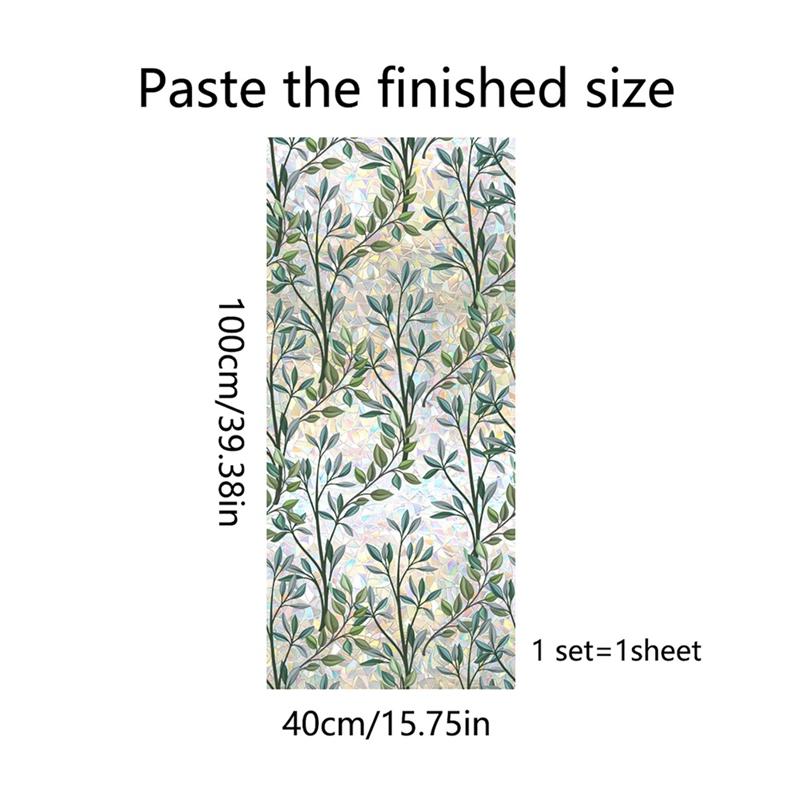 Window Privacy Film Stained Glass Rainbow Film Self-adhesive Film UV-resistant Glass Sticker Removable Glass Film Home Decor