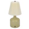 Pleated Desk Lamp Rechargeable Vintage Night Light for Bedside Table Nightstand 3 Color Temperatures