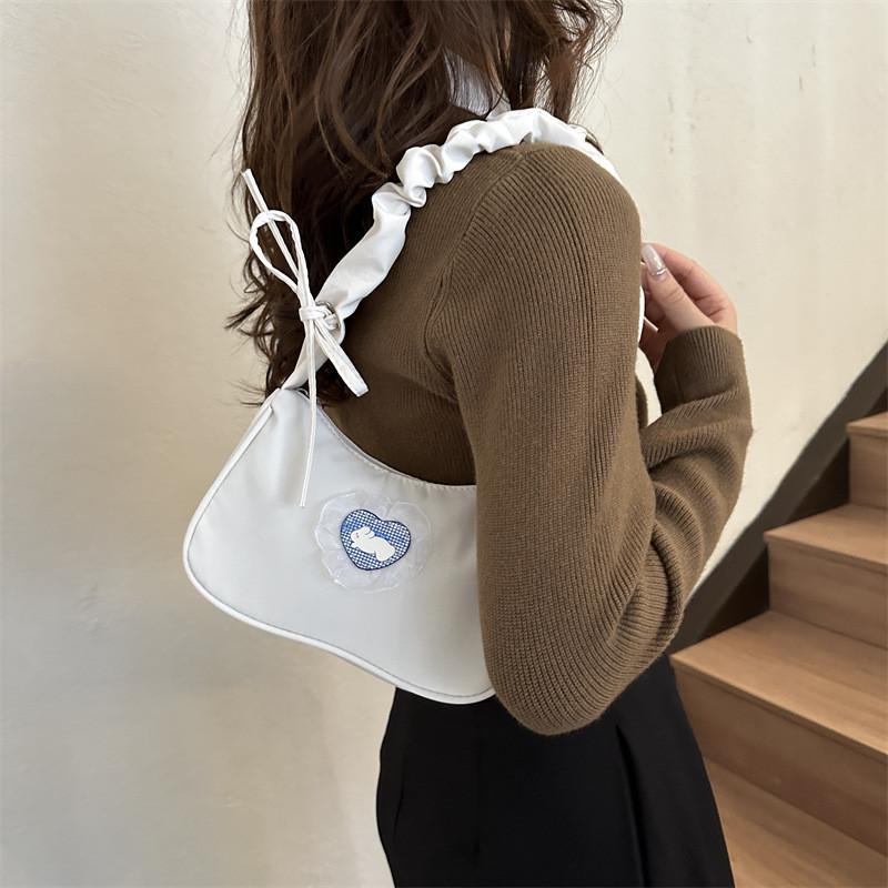Trendy Canvas Shoulder Bag For Women 2023 Fall Fashion Retro Underarm Bag Street Style