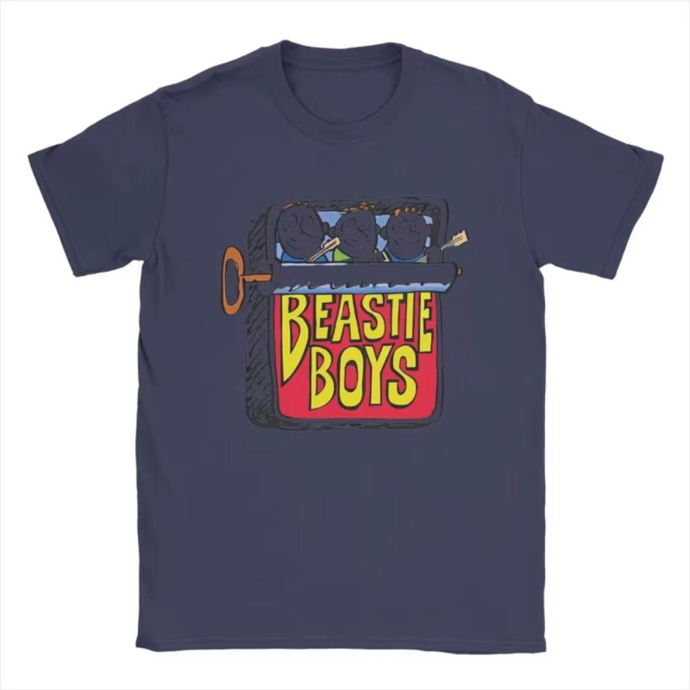 Wesome Beastie Boys Sardine Can T-Shirts for Men Crewneck Cotton T Shirts Short Sleeve Tee Shirt  Trendy Graphic Tee