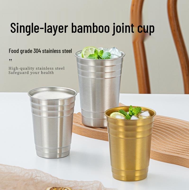 Stainless Steel 304 Rolled Edge Beer & Coffee Cup for Outdoor Camping