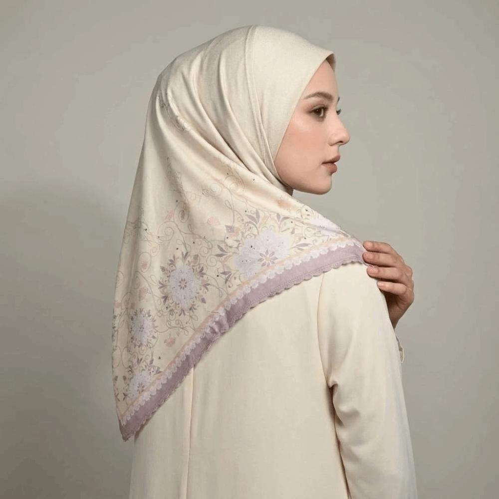 Breathable Eid Al-Fitr Long Floral Turban Adjustable Cotton Printed Arab Lady Headscarf Versatile Multiple Colors