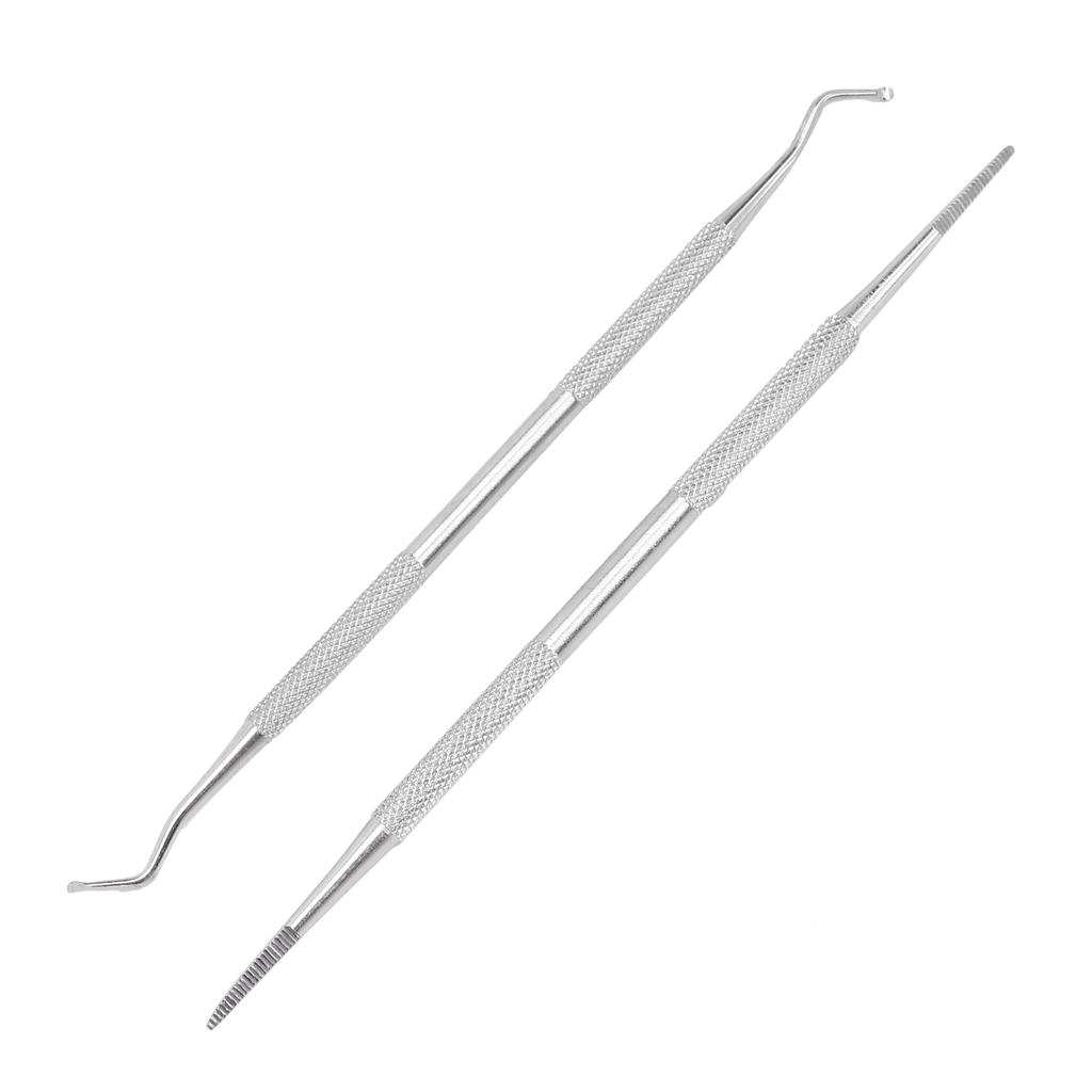 2pcs Ingrown Toenail Tools Stainless Steel Nail Picker Dual Ends Nail File Toenail Cleaner Tools