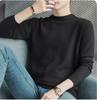 Men's Round Neck Sweater Autumn Winter Large Size Loose Knitted Sweater Keep Warm Top Solid Color Slim Inner Line Thin Section Bottoming Knit Sweater
