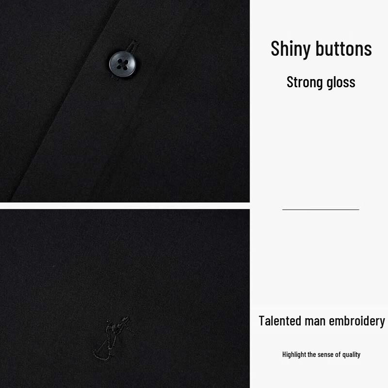 TRIES Men's Slim Fit Long Sleeve Business Shirt