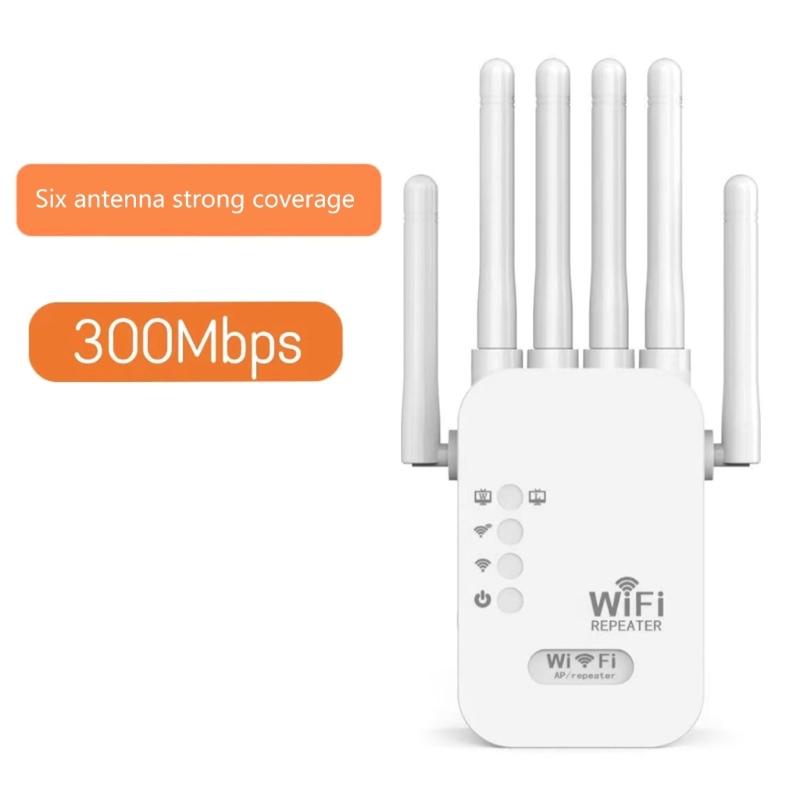 WiFi Extender with 6 Antennas WiFi Repeaters Amplifer 2.4GHz Networks Amplifier WiFi Booster WiFi Signal Booster