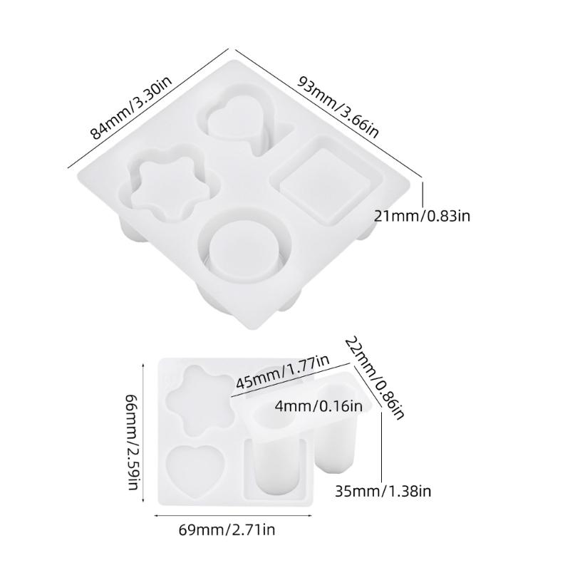 Sturdy Silicone Mould Set for UV Resin Keychains With 6 Liquids and Step By Step Guide for Shaker Effect Creation