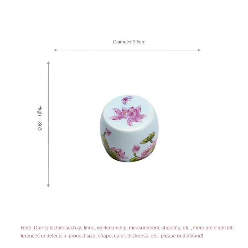 Porcelain Teapot Lid Stand Floral Enamel Chinese Gongfu Tea Ceremony Accessory Home Decor