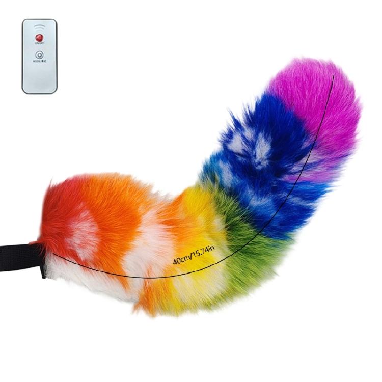 Coda Elettrica Mobile di Volpe, Coda Scodinzolante Controllata a Distanza Pelliccia Sintetica Coda di Lupo Volpe Gatto Costume Cosplay di Halloween Regalo