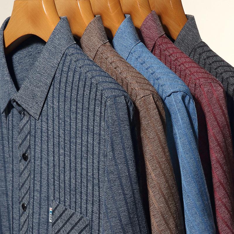 Men's Business Casual Short Sleeved Printed Shirt with Wrinkle Resistance No Ironing Comfortable All Season Versatile Top