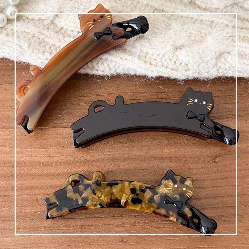 Pet Acetate Cat Hair Clip Cartoon Hairpin Cute Vertical Clip  Girl