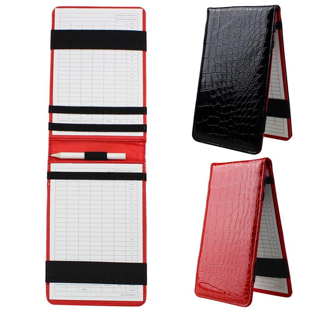 Delicate PU Leather Golf Accessories Golf Counter Golf Score Book Scoring Scorecard Holder