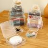 Flip Cover Transparent Storage Box Rectangle Sewing Storage Box  Jewelry Storage