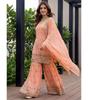 Women Designer Faux Georgette Sharara Salwar Suit Indian Bollywood Party Wear Salwar Kameez