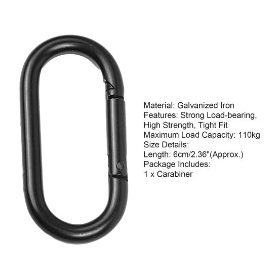 Carabiner Hook Strong Load-bearing High Strength Tight Fit Galvanized Iron Connecting Ring Rebound