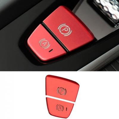 Red Aluminum Alloy Car Electronic Handbrake Button Cover Trim For Volvo XC60 19+