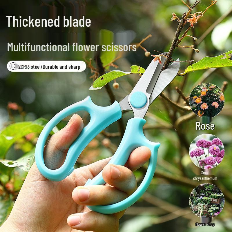 Stainless Steel Florist Pruning Shears: Rose, Tree Branch & Flower Scissors, Multifunctional Garden Tools