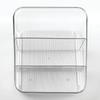 3-Tier Packet Organizer Bin Clear Plastic Storage Tea Bags Coffee Sweeteners Cocoa Mix Countertop Bathroom Office Use