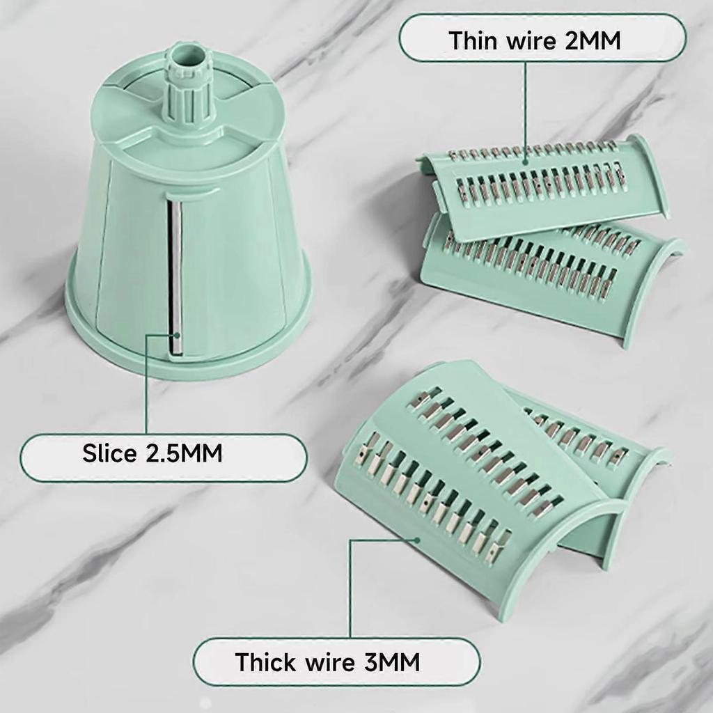 Whimsyard Rotary Grater, 5 In 1 Cheese Vegetable Grater with Handle