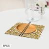 6pcs 12Inch Mirror Gold Decorative Charger Plates, Elegant Square Dinner Plates for Wedding, Party, Festive Dining Table Setting