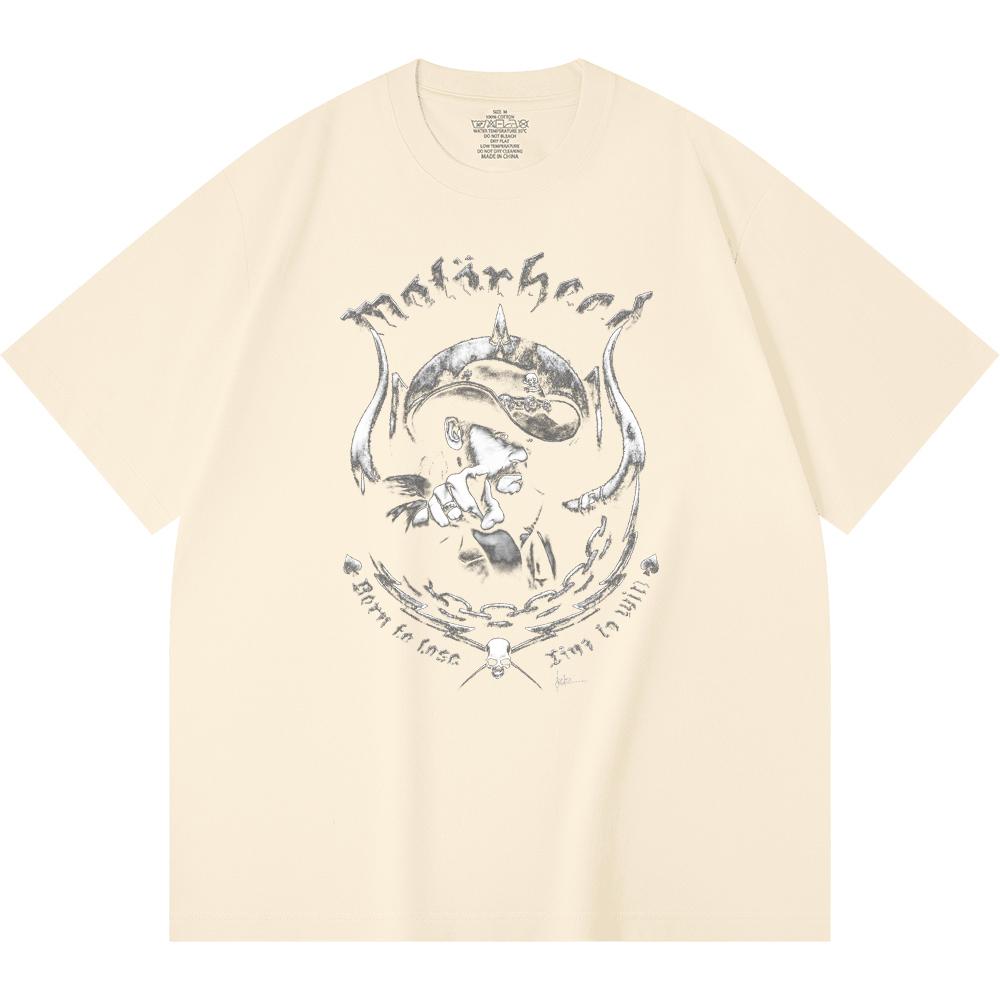 230 Gsm 100% Cotton Heavy Metal T-Shirt Rock Band Popular Music Print Unisex Heavy Cotton T Shirt