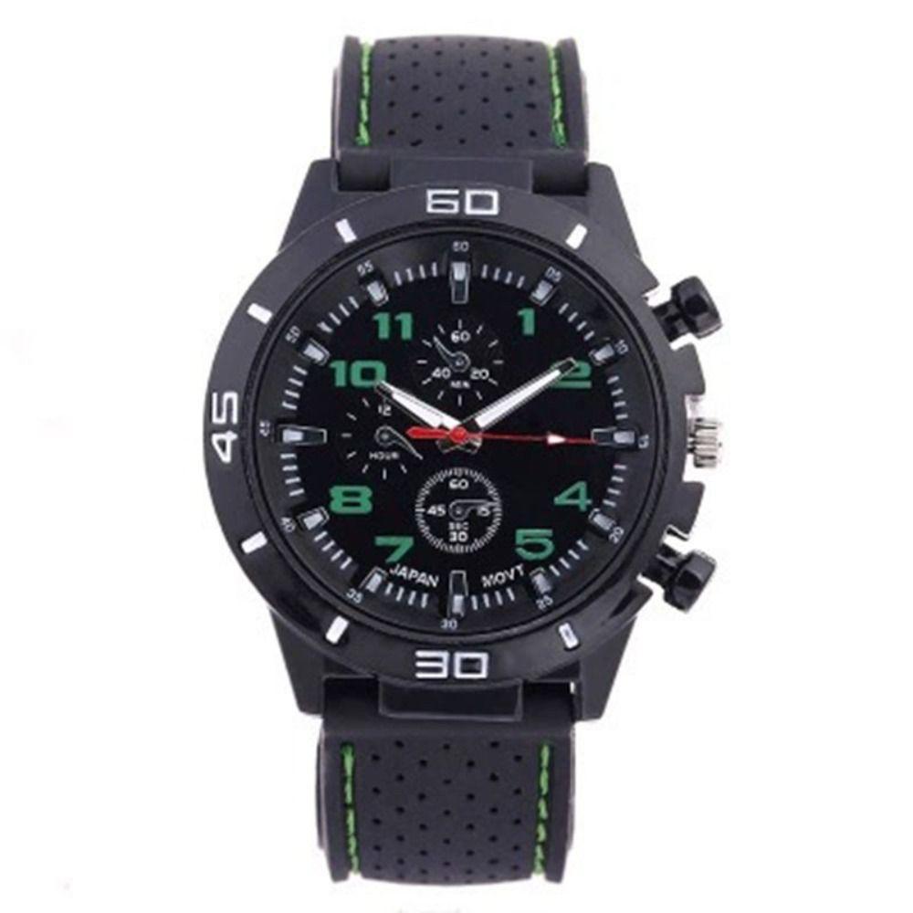 

Gift Mens Silicone Strap Quartz Watches Sports Watch Quartz Wristwatches Wristwatches зелёный