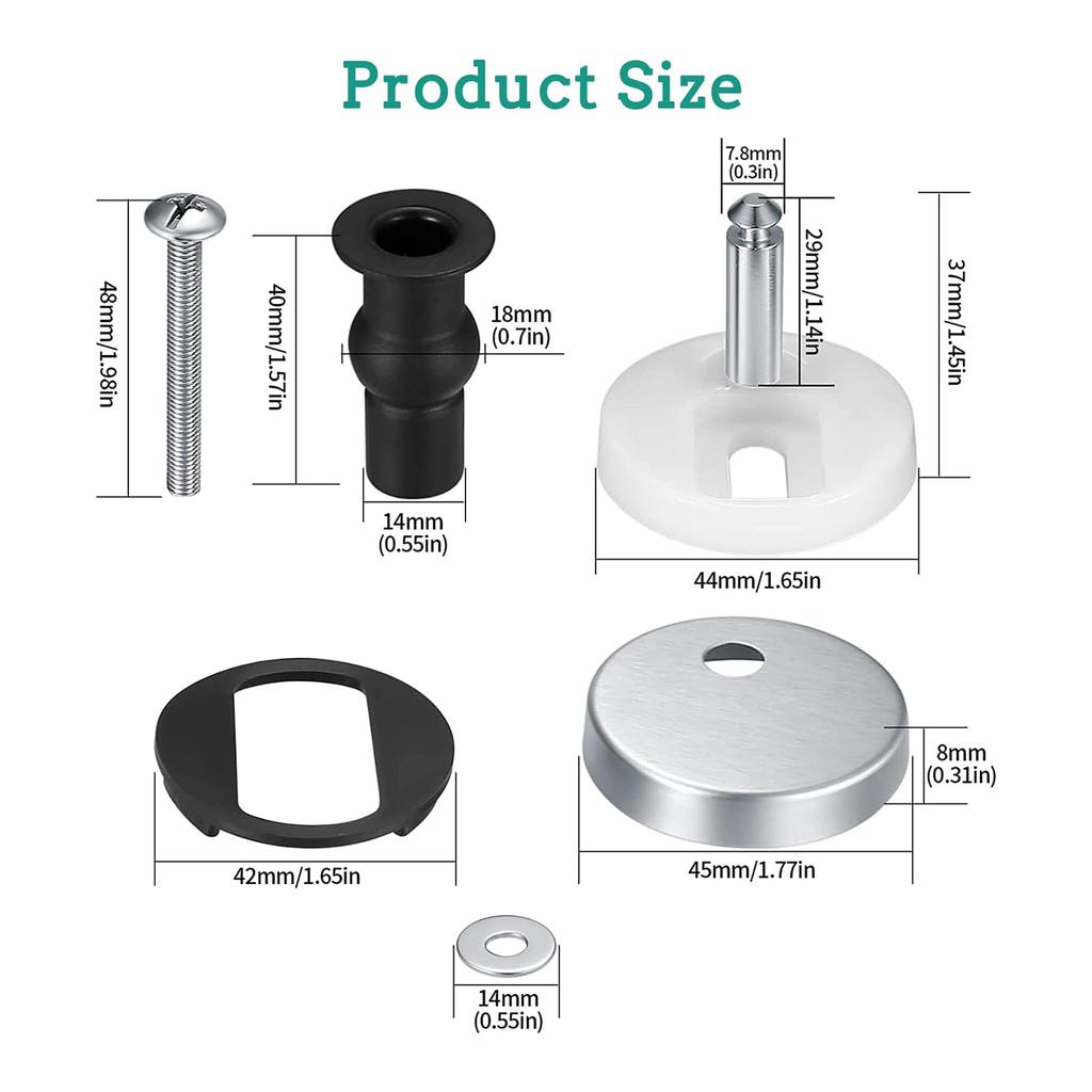 Toilet Seat Fixings Nuts Screws Replacement Ancable Universal Toilet Seat Top Fitting Quick Release Toilet Seat Hinges