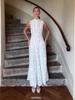 2026 Elegant Women's Sleeveless High Waist Lace Dress