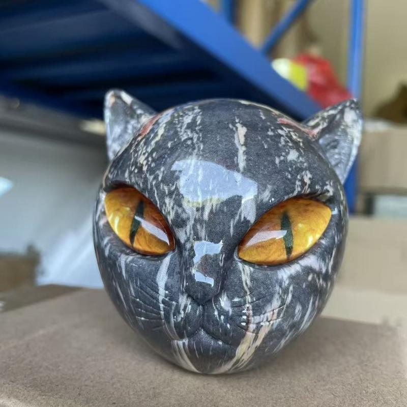 Luxury Black Cat Figurine Modern Minimalist Home Decor Synthetic Resin Craft Artwork Purple Blue Green Yellow Red Color 