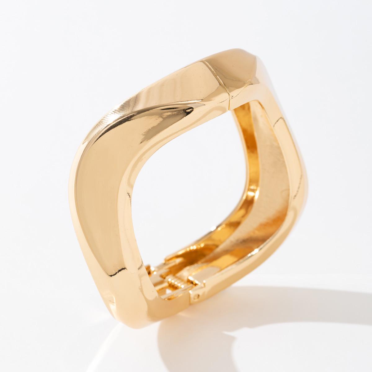 Стильный женский асимметричный весенний браслет-манжета – Браслет в стиле легкой роскоши золотой