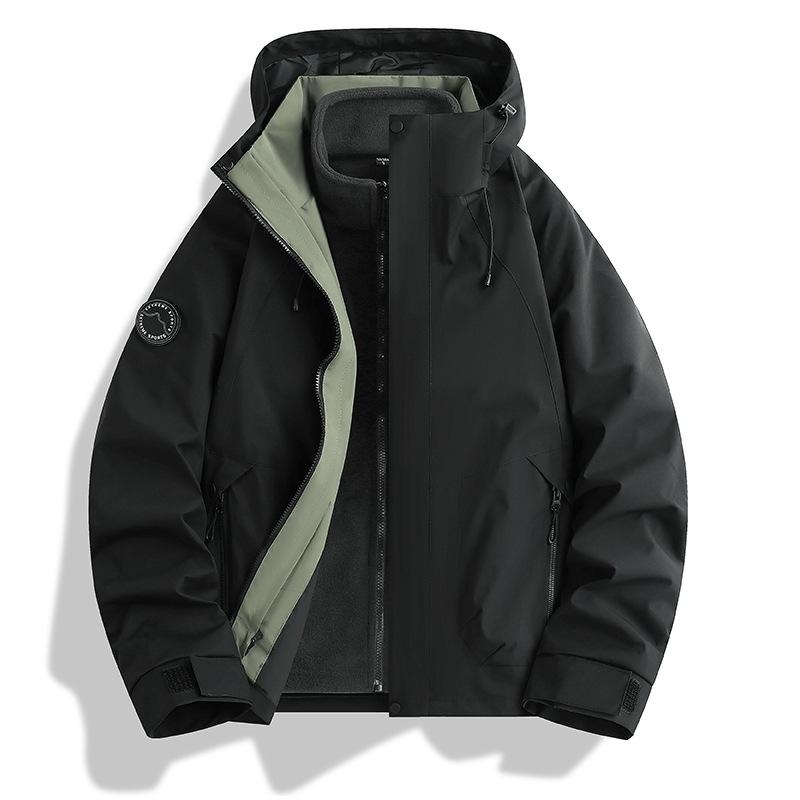 Unisex Winter 3-in-1 Ski Jacket Set: Mountain Style Hooded Workwear