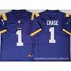 LSU Tigers Football Trikot Herren College Stil Bestickt Trainingsuniform NCAA Teamkleidung