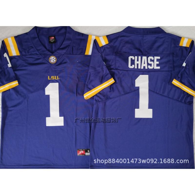 LSU Tigers Football Trikot Herren College Stil Bestickt Trainingsuniform NCAA Teamkleidung