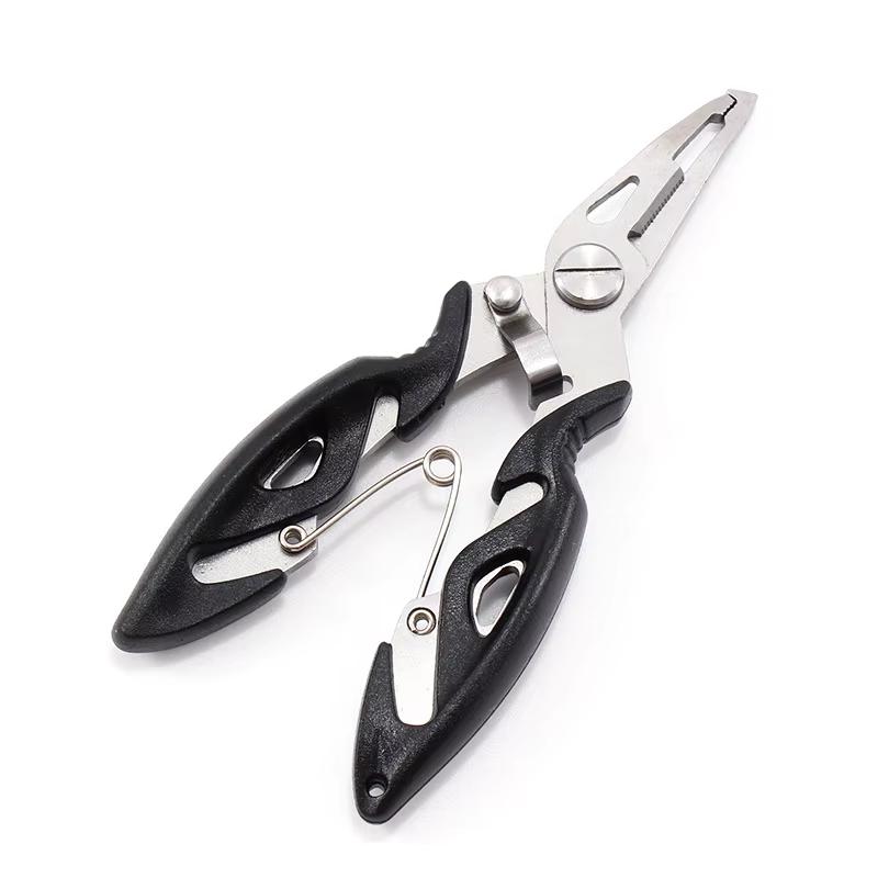 Outdoor Fishing Gear Accessories Stainless Steel Lure Pliers Fishing Clippers With Bag Multi-purpose Hiking Fishing Scissors