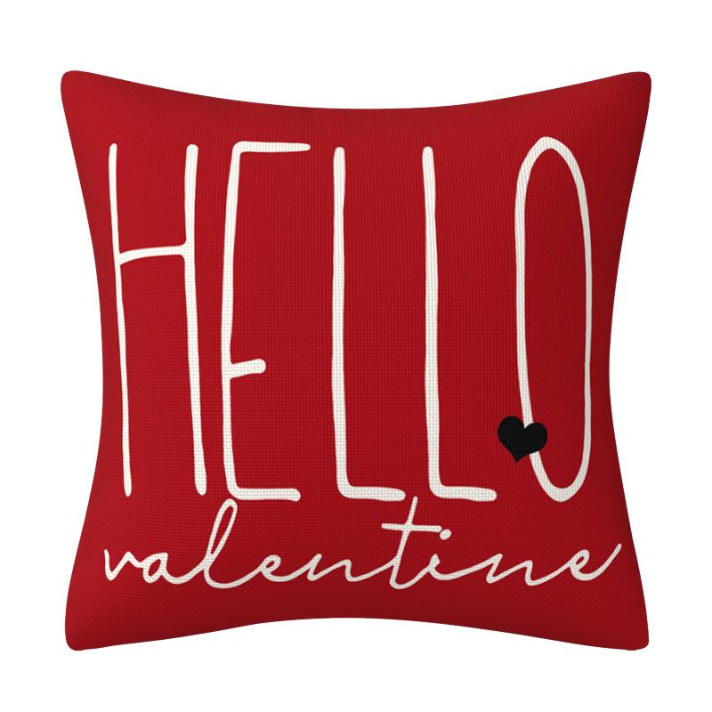 Red Love Valentine's Day Pillowcase Living Room Decorative Letters Pillowcase Sofa Bedroom Cushion