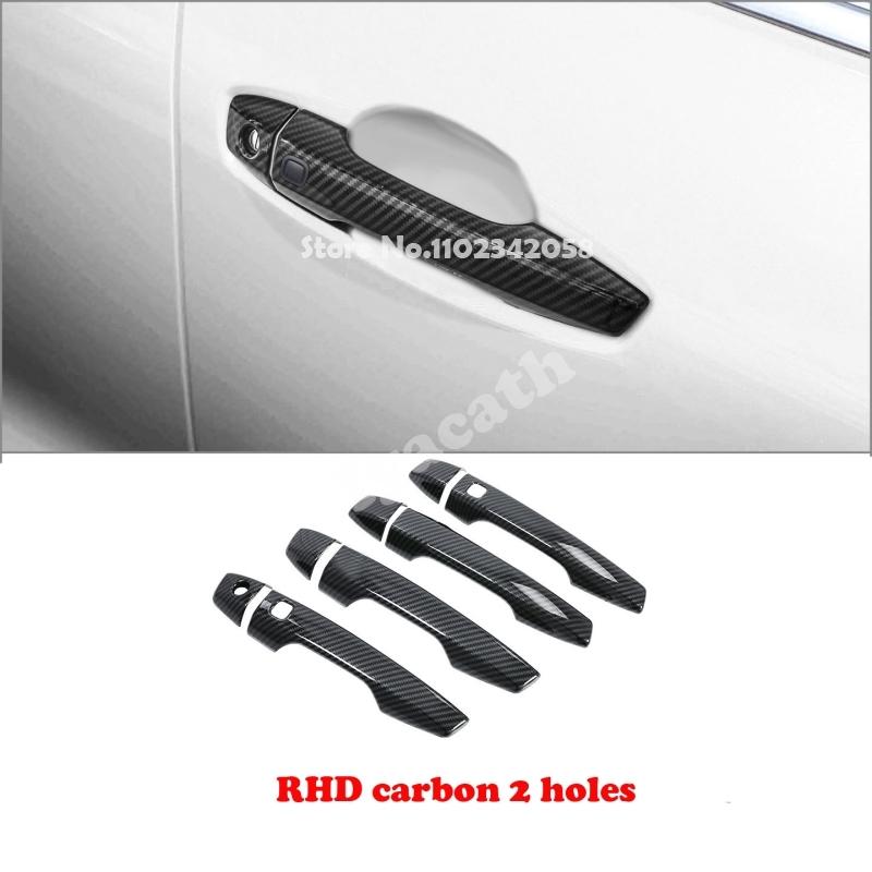 RHD LHD For Mitsubishi Xpander 2018 19 20 21 25 2026 ABS carbonfiber Car Side Door Handle bowl Catch Cover Protection Trim