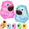 Cartoon-Capybara-Dekompressionsspielzeug Weiche Glitzer-Gummibärchen-Fidget-Spielzeuge Quetsch- und Stressabbauwerkzeug Anti-Stress-Quetschspielzeug Geschenke