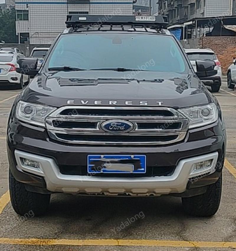 AJF1 3D Hood Emblem Logo Letters Sticker With Glue Chromium Styling Chrome Red White Mate Black Fit For FORD EVEREST