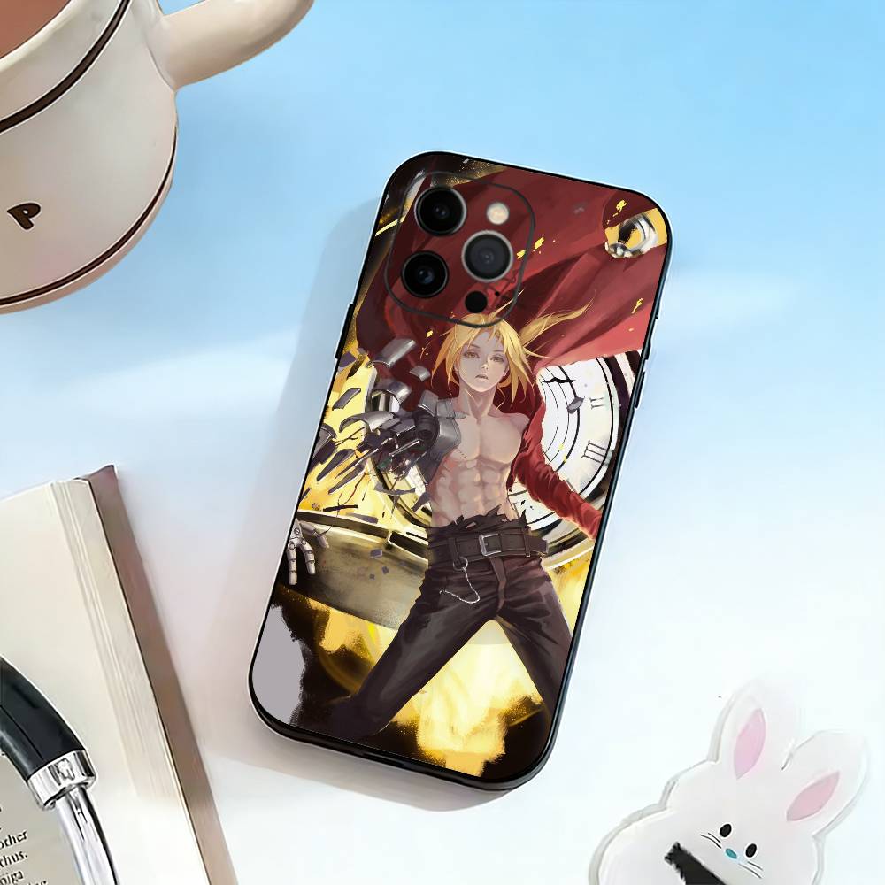 FA-E-Edward Elric Phone Case For iPhone 17, 16,15,14,13,12,11 Plus,Pro Max, Others Soft Black Cover