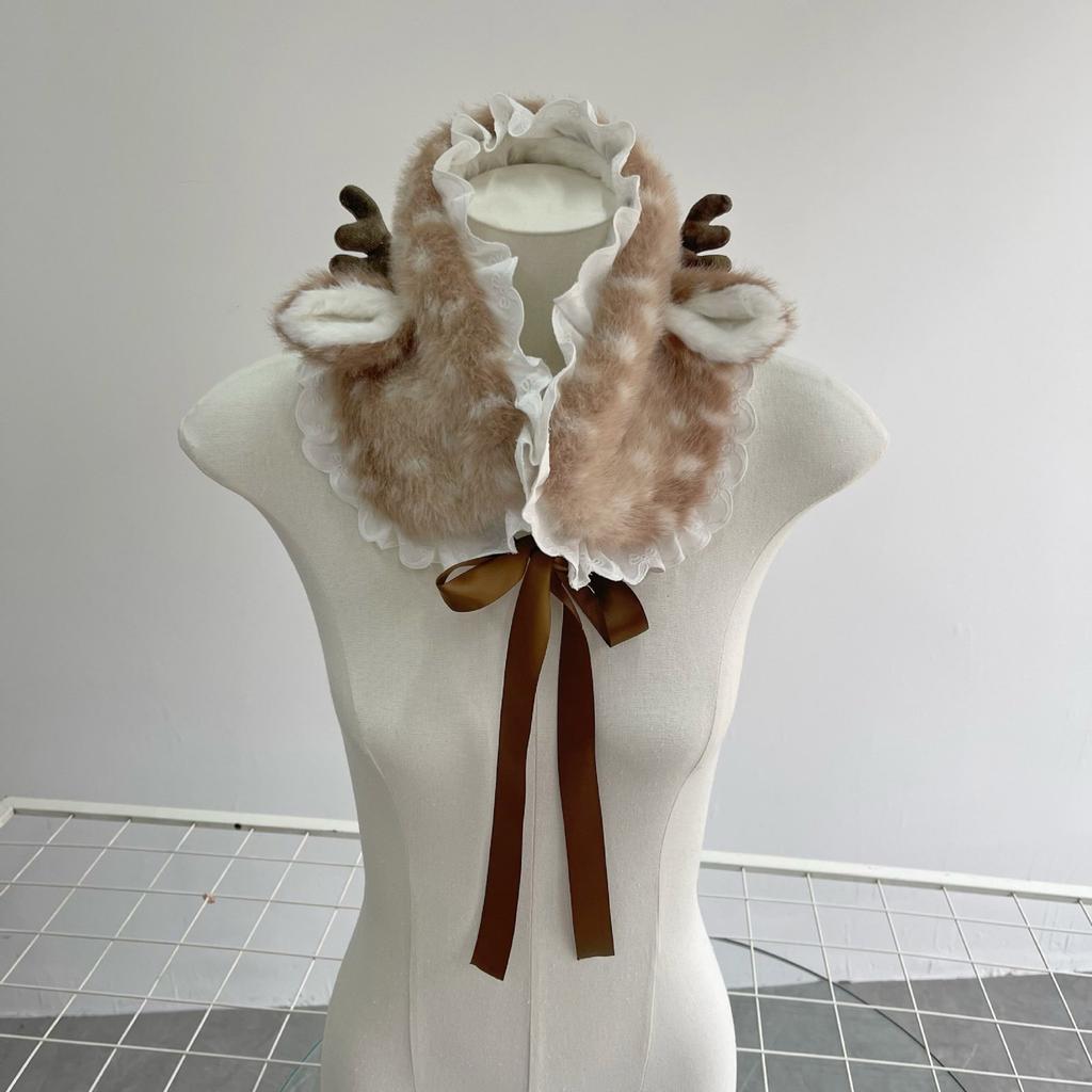 Soft Plush Elk Hairband Scarf Earmuffs Leg Covers For Kids Adults Winter Holiday Party Costume Event Accessories
