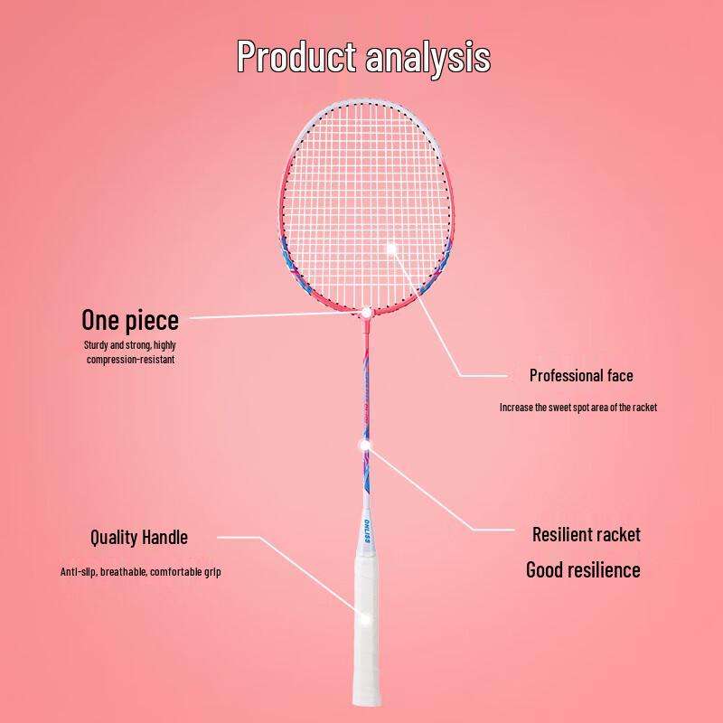 Qingmeng Alloy Adult Badminton Racket Set