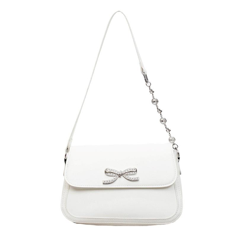 Trend Early Spring Fashion Solid Color Design Foreign Korean Version Bow Casual New Crossbody Portable Small Square Bag