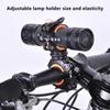 Rotazione a 360 Gradi Morsetto a Clip per Ciclismo Supporto per Torcia Bicicletta Bici Luce LED Torcia Supporto per Torcia Accessori Bicicletta