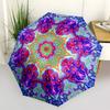 1pc Psychedelic Mandala Automatic Folding Umbrella - Portable Collapsible Design, 8-Rib Iron Frame, Durable Fabric Yy251125160