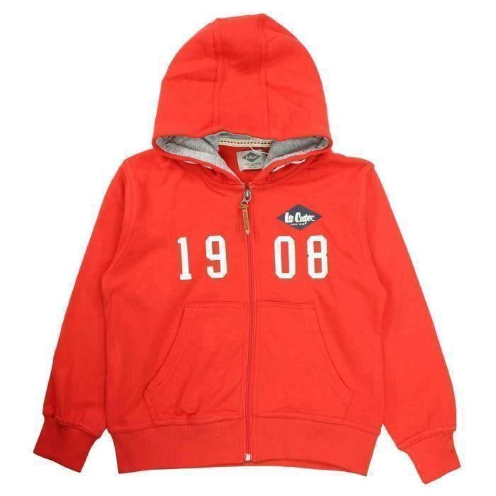 Veste à capuche - Lee Cooper - GLC5509 SW S3-6A - Rouge - Garçon - Enfant
