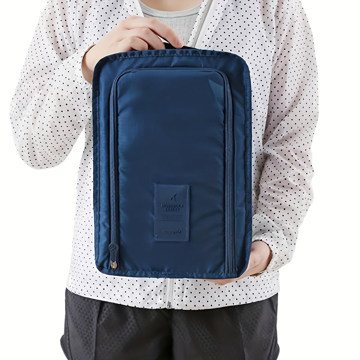 

1pc-Portable Folding Shoes Storage Bag Multifunctional Waterproof Travel Shoes Bag Pouch Organizer синий