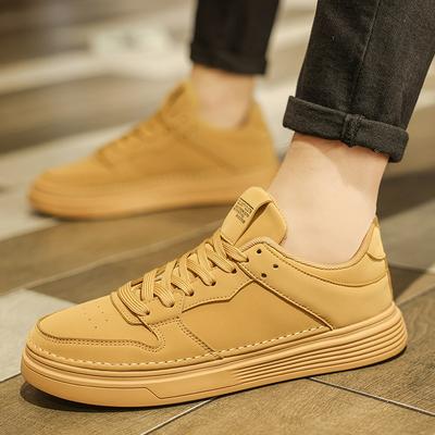Simple Wind Board Shoes Breathable Black and White Casual Shoes Men's Autumn New Platform Student Trendy Shoes Sports Shoes Lace-up Men's Shoes