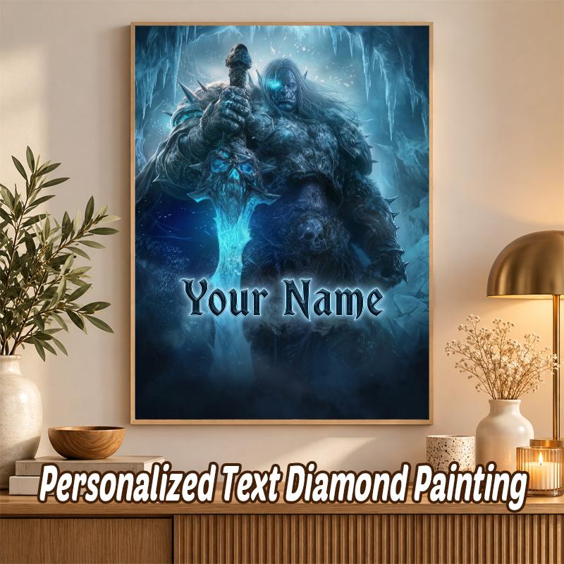 World of Warcraft Custom Name Text 5D Diamond Painting Kit DIY Full Drill Diamond Art Decoration